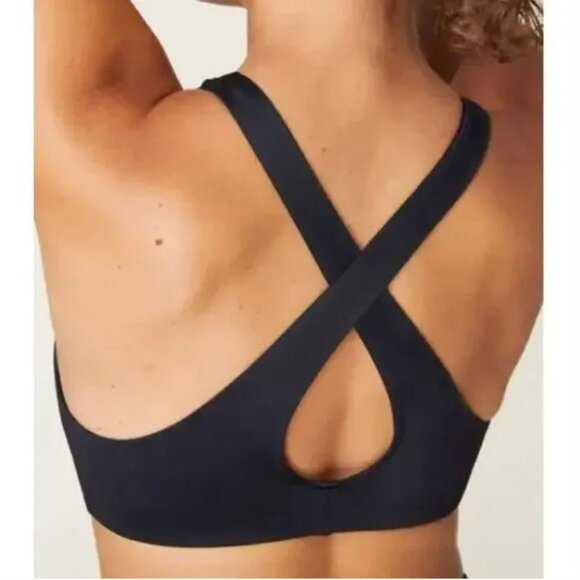 Andie Swim The Caledonia Top Women's Large Black Cross Back New with Tags - Picture 2 of 9